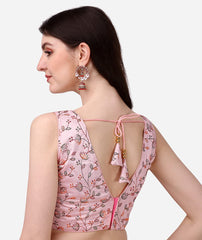PUJIA MILLS BLOUSES FOR WOMEN SEQUIN EMBROIDERY WORK SLEEVELESS READYMADE SAREE BLOUSE WOMEN'S READYMADE SLEEVELESS BLOUSE READYMADE BLOUSE FOR WOMEN