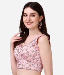 PUJIA MILLS BLOUSES FOR WOMEN SEQUIN EMBROIDERY WORK SLEEVELESS READYMADE SAREE BLOUSE WOMEN'S READYMADE SLEEVELESS BLOUSE READYMADE BLOUSE FOR WOMEN