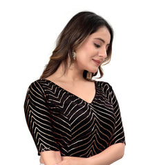 Pujia Mills Women's Georgett Solid Half Sleeve Regular Georgette Blouse (R Koti 2 )