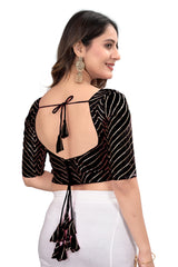 Pujia Mills Women's Georgett Solid Half Sleeve Regular Georgette Blouse (R Koti 2 )