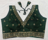 PUJIA MILLS DESIGNER BLOUSE READYMADE FOR WOMEN V NECK BLOUSE SLEEVELESS BLOUSE