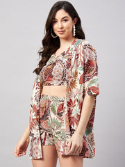 Pujia Mills Women 3 Piece Short Kurta Set || Stylish Ethnic Outfit with Dupatta || Comfortable Daily Wear & Semi-Festive Dress for Girls