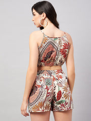 Pujia Mills Women 3 Piece Short Kurta Set || Stylish Ethnic Outfit with Dupatta || Comfortable Daily Wear & Semi-Festive Dress for Girls