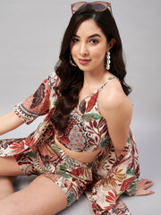 Pujia Mills Women 3 Piece Short Kurta Set || Stylish Ethnic Outfit with Dupatta || Comfortable Daily Wear & Semi-Festive Dress for Girls