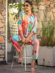 Pujia Mills Women’s Multi-Colour Co-ord Set || Trendy Casual & Summer Outfit for Office, Travel & Daily Wear