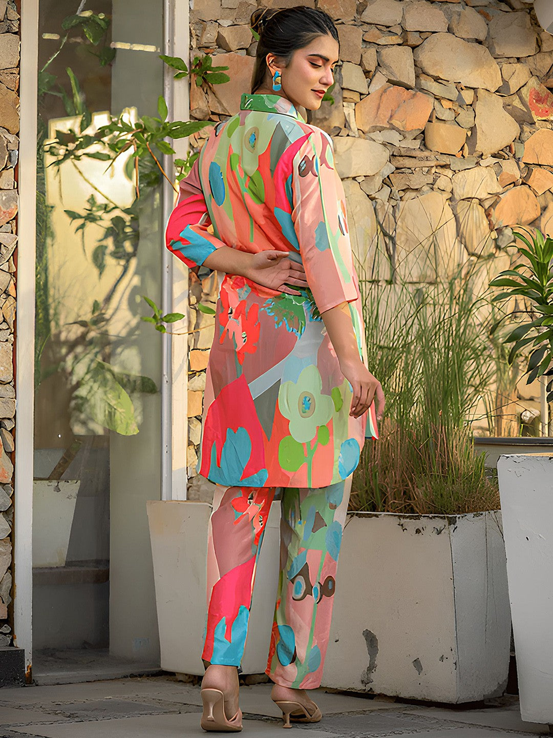 Pujia Mills Women’s Multi-Colour Co-ord Set || Trendy Casual & Summer Outfit for Office, Travel & Daily Wear